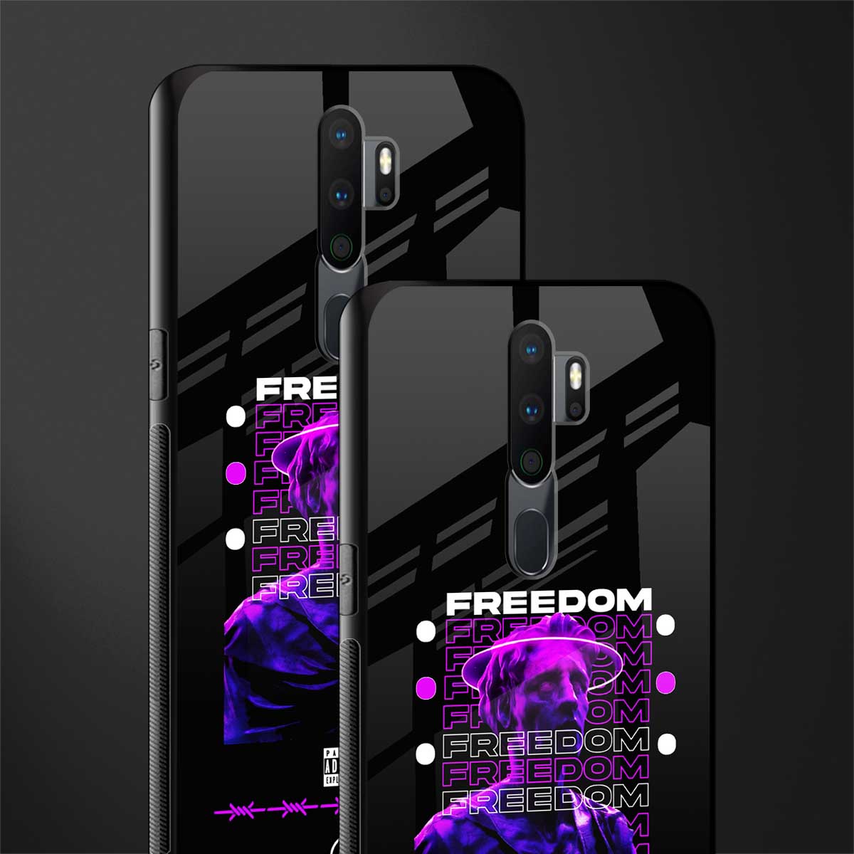 freedom glass case for oppo a5 2020 image-2