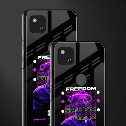 freedom back phone cover | glass case for google pixel 4a 4g