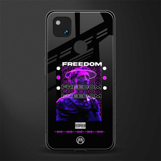 freedom back phone cover | glass case for google pixel 4a 4g