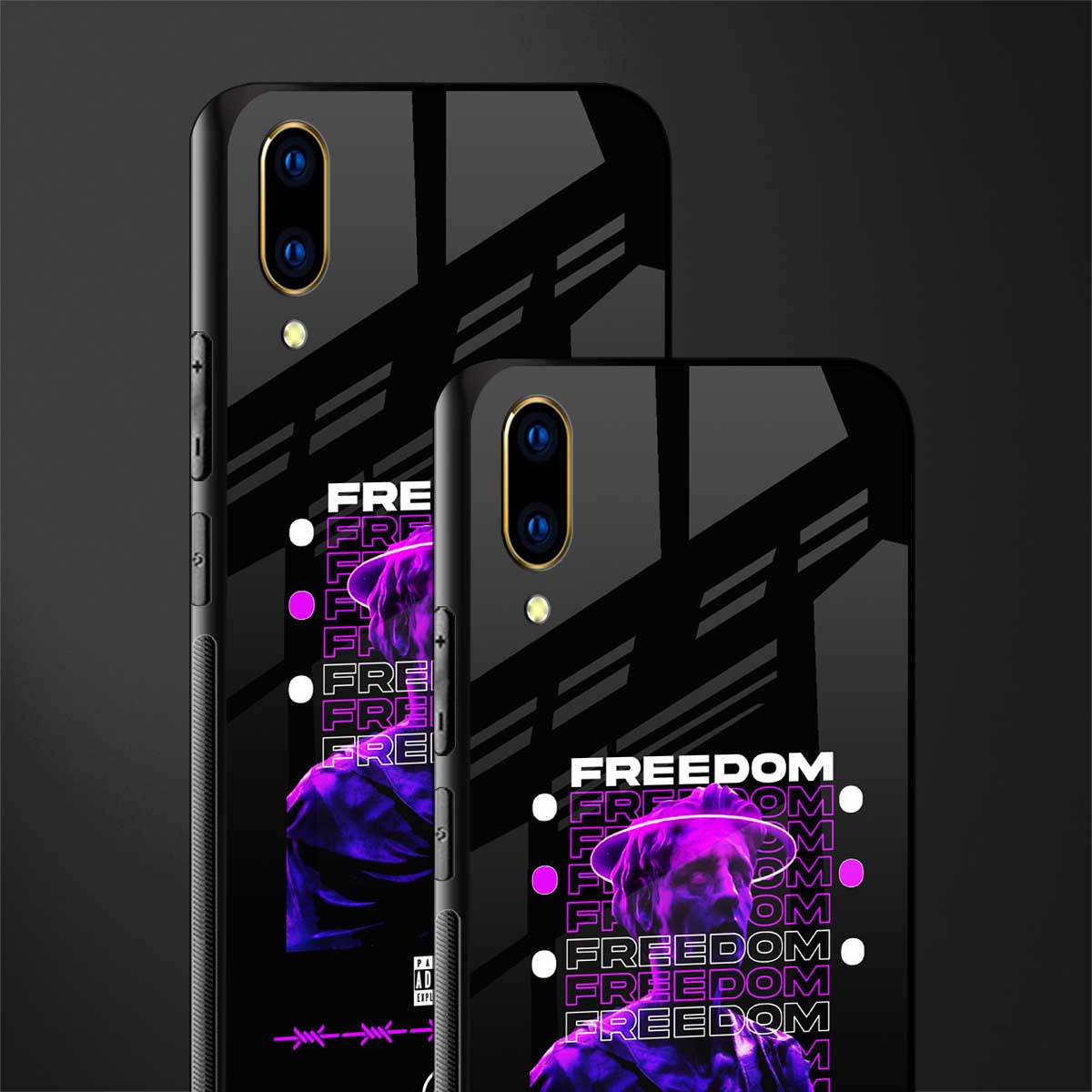 freedom glass case for vivo v11 pro image-2