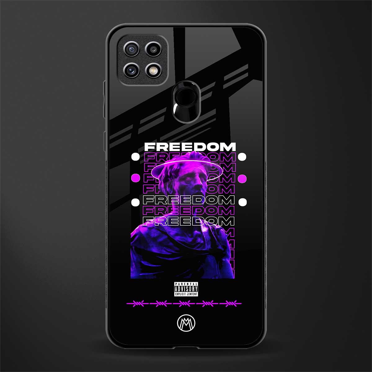 freedom glass case for oppo a15 image