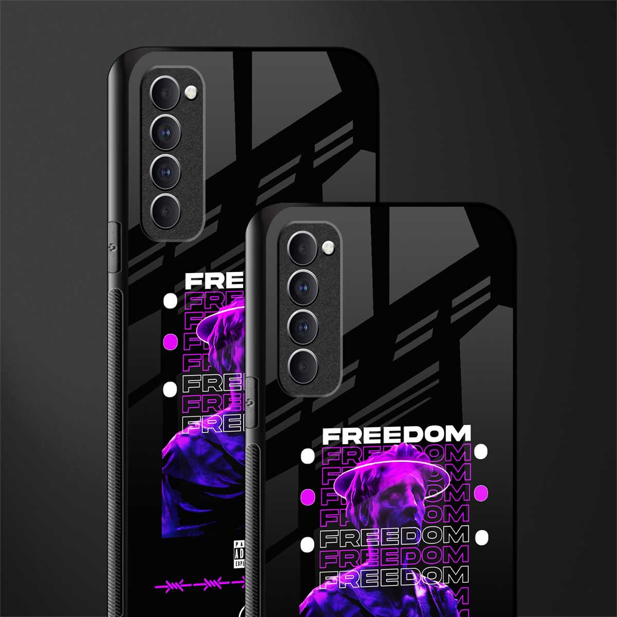 freedom glass case for oppo reno 4 pro image-2