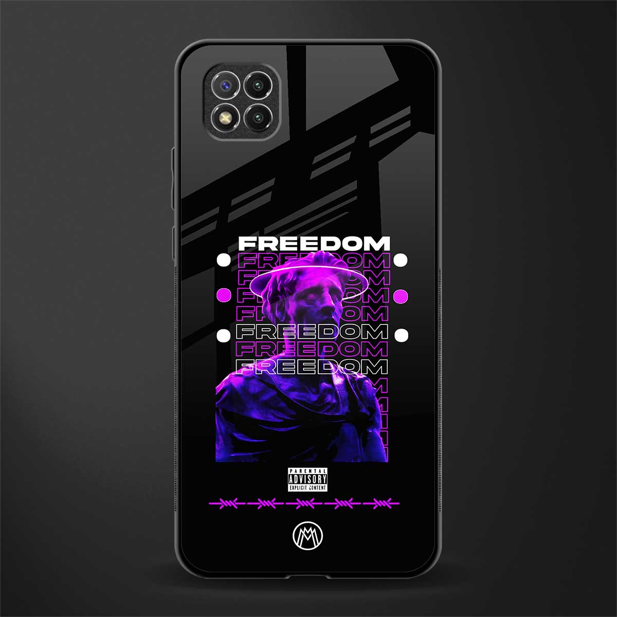 freedom glass case for poco c3 image