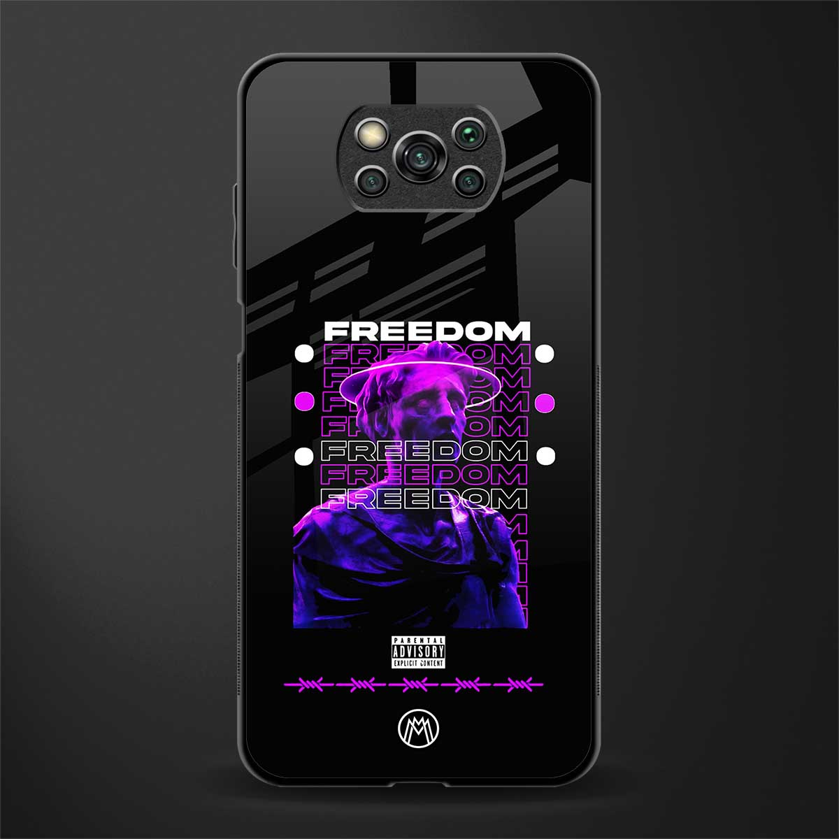 freedom glass case for poco x3 image