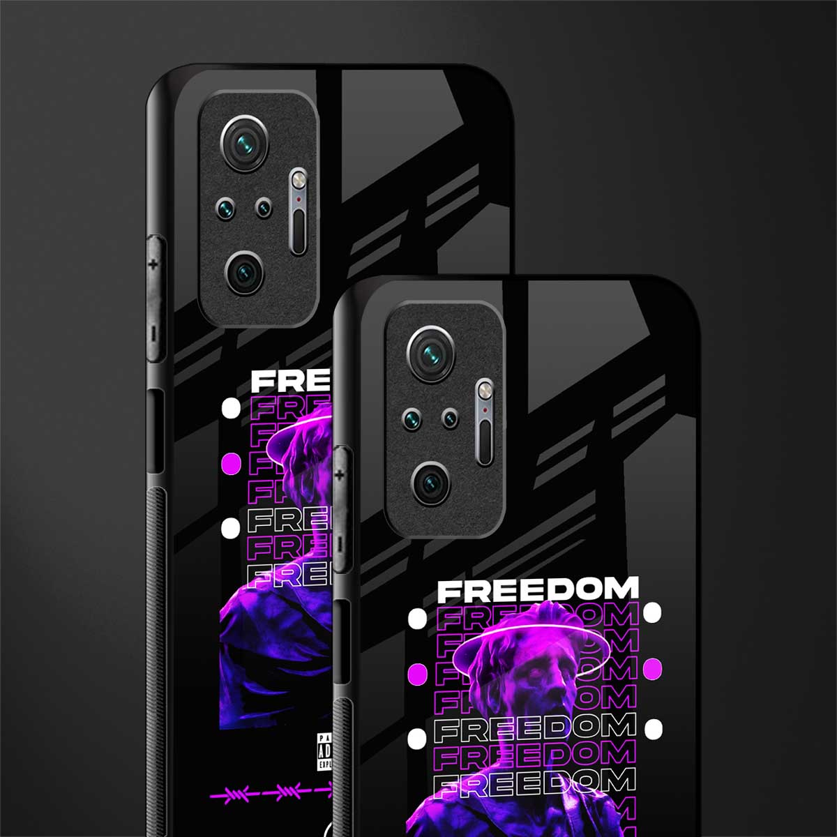 freedom glass case for redmi note 10 pro max image-2