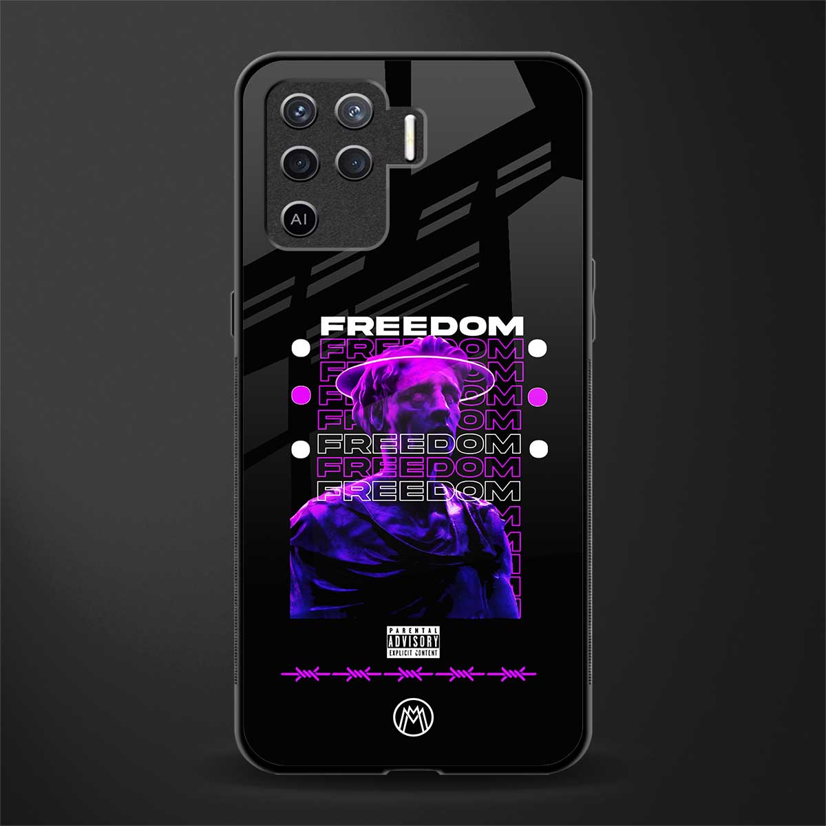 freedom glass case for oppo f19 pro image