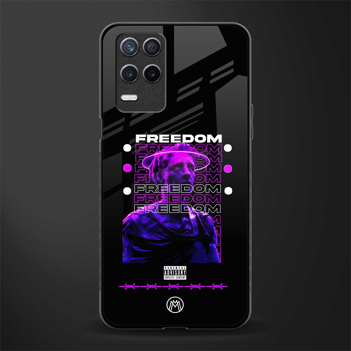 freedom glass case for realme narzo 30 5g image