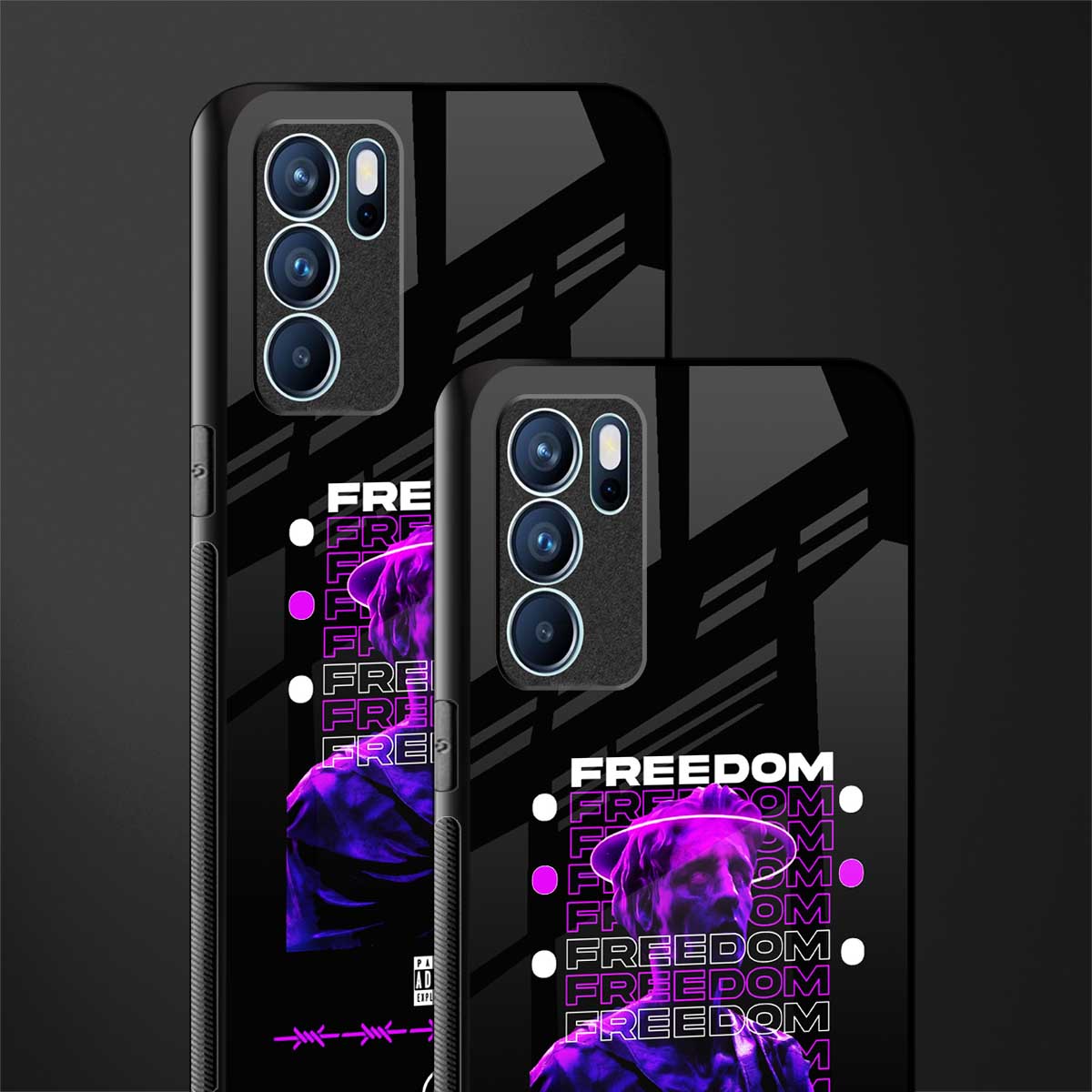 freedom glass case for oppo reno6 5g image-2