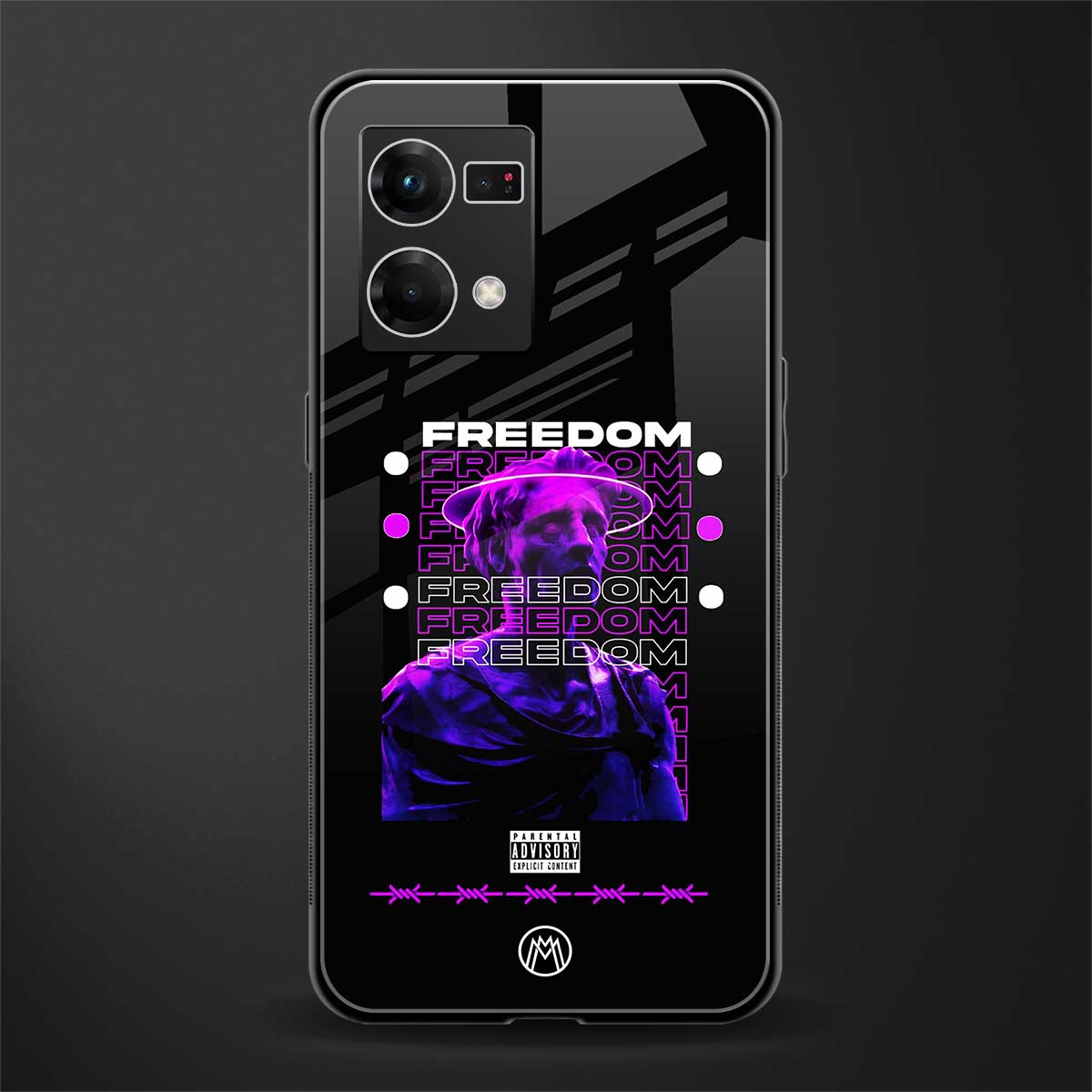freedom back phone cover | glass case for oppo f21 pro 4g