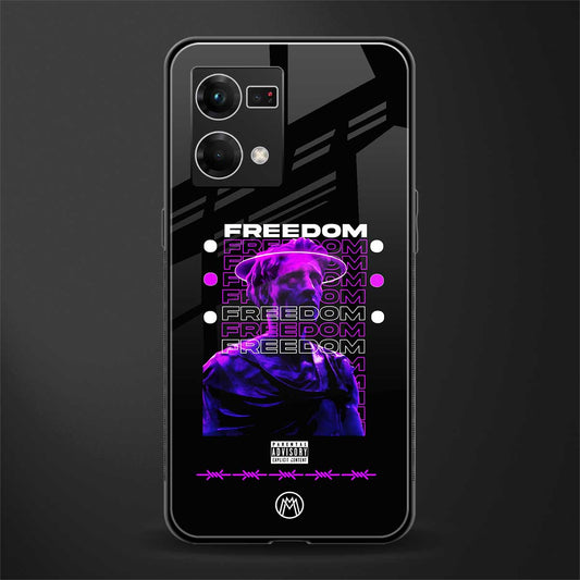 freedom back phone cover | glass case for oppo f21 pro 4g