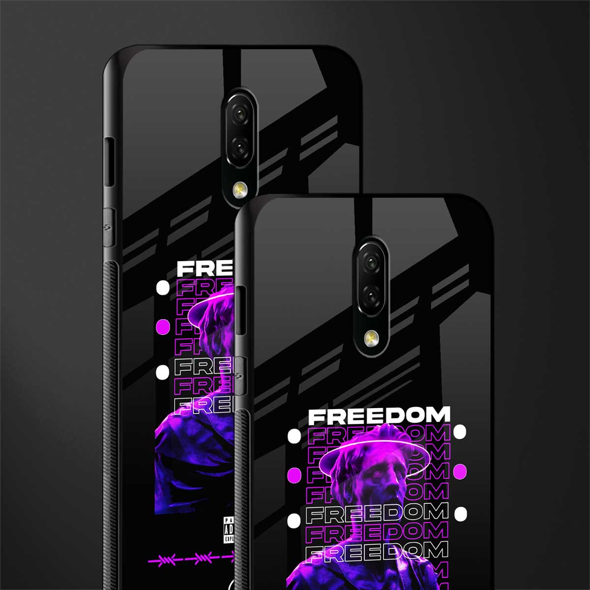 freedom glass case for oneplus 7 image-2