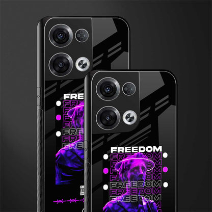 freedom back phone cover | glass case for oppo reno 8