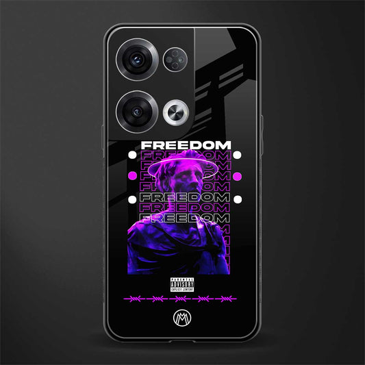 freedom back phone cover | glass case for oppo reno 8