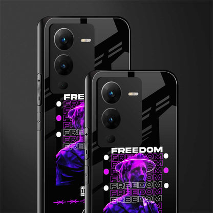 freedom back phone cover | glass case for vivo v25 pro 5g