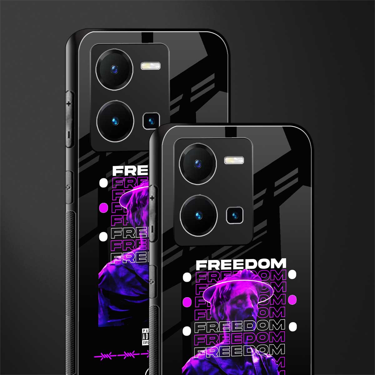 freedom back phone cover | glass case for vivo y35 4g