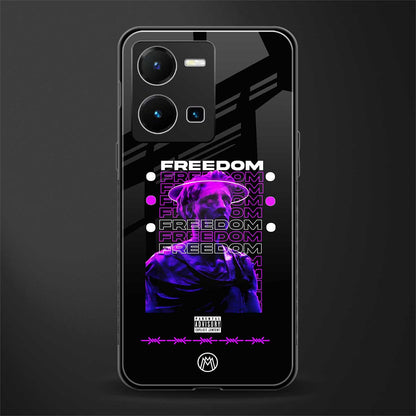 freedom back phone cover | glass case for vivo y35 4g