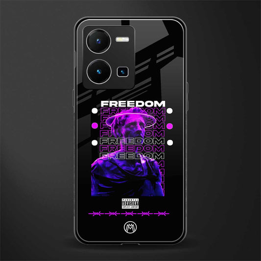 freedom back phone cover | glass case for vivo y35 4g