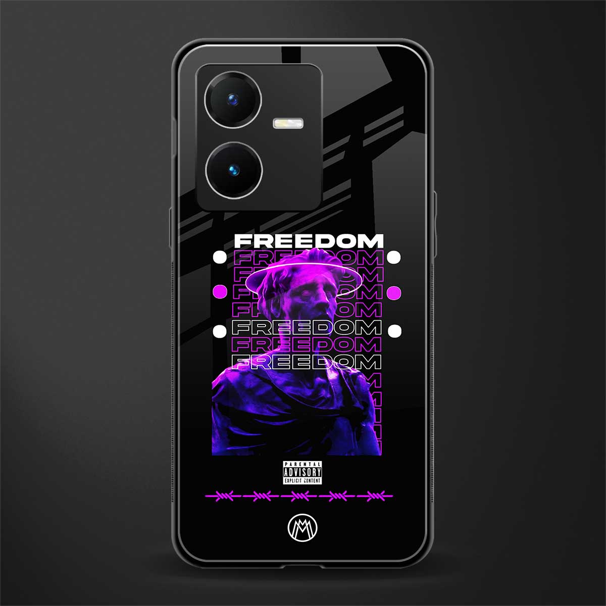 freedom back phone cover | glass case for vivo y22