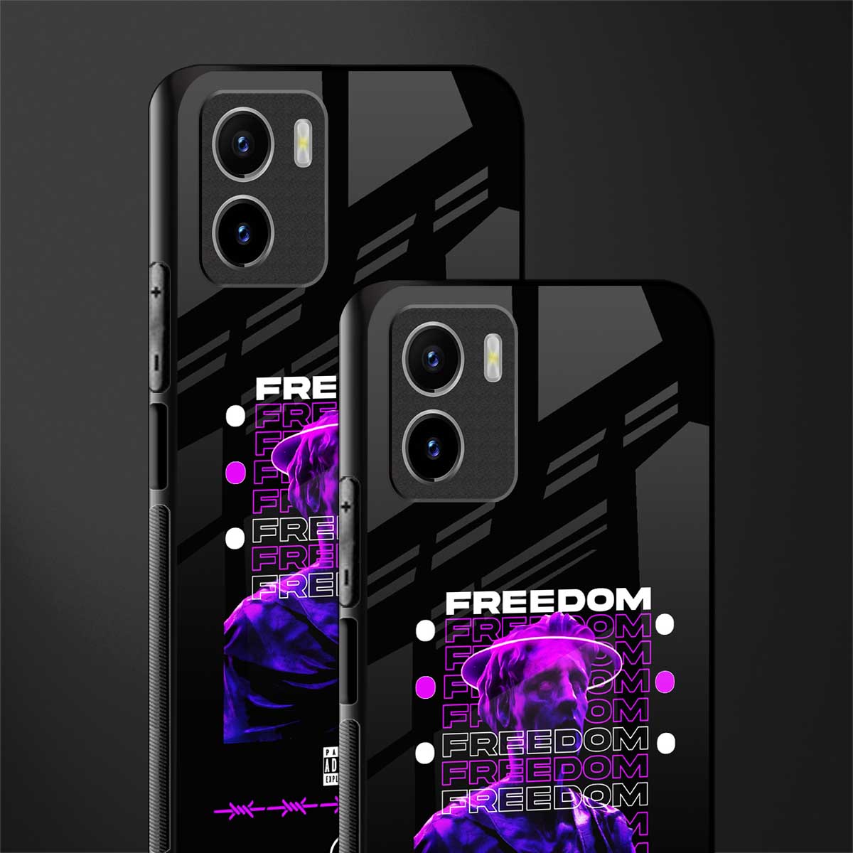 freedom back phone cover | glass case for vivo y72