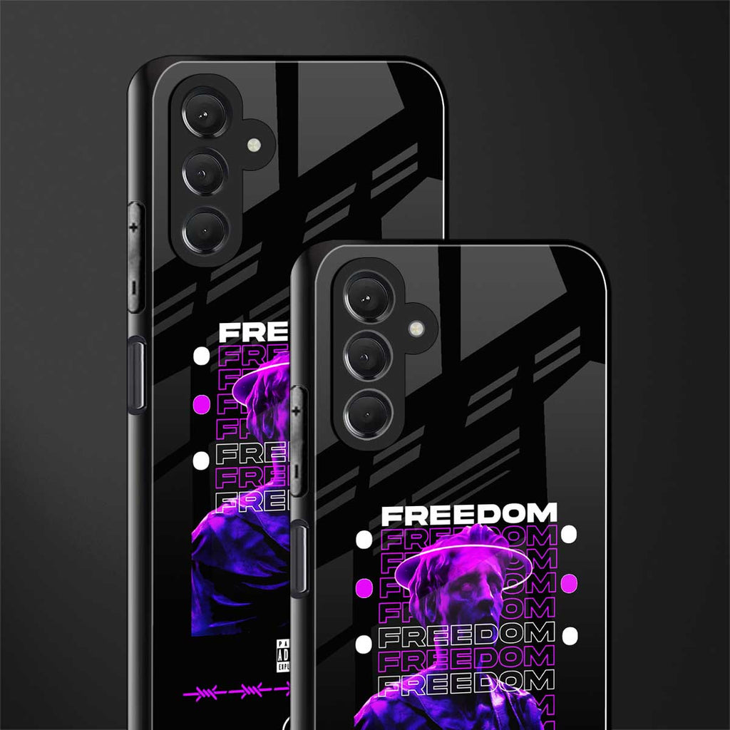 freedom back phone cover | glass case for samsun galaxy a24 4g