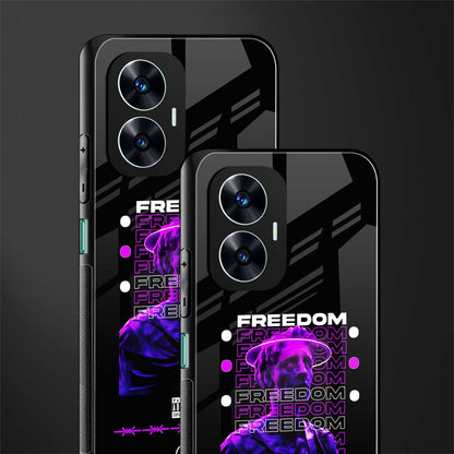 freedom back phone cover | glass case for realme c55