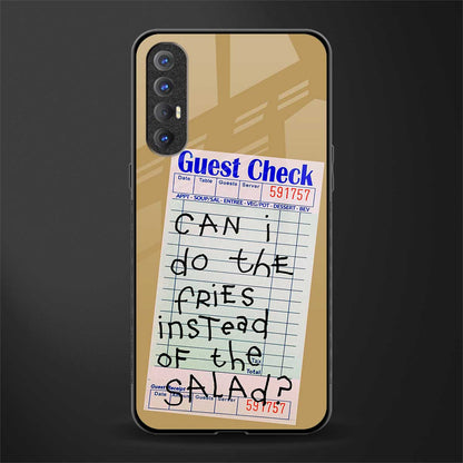 fries over salad glass case for oppo reno 3 pro image