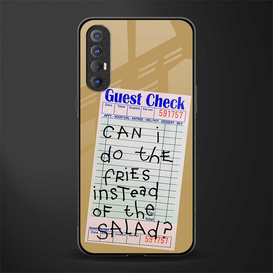 fries over salad glass case for oppo reno 3 pro image