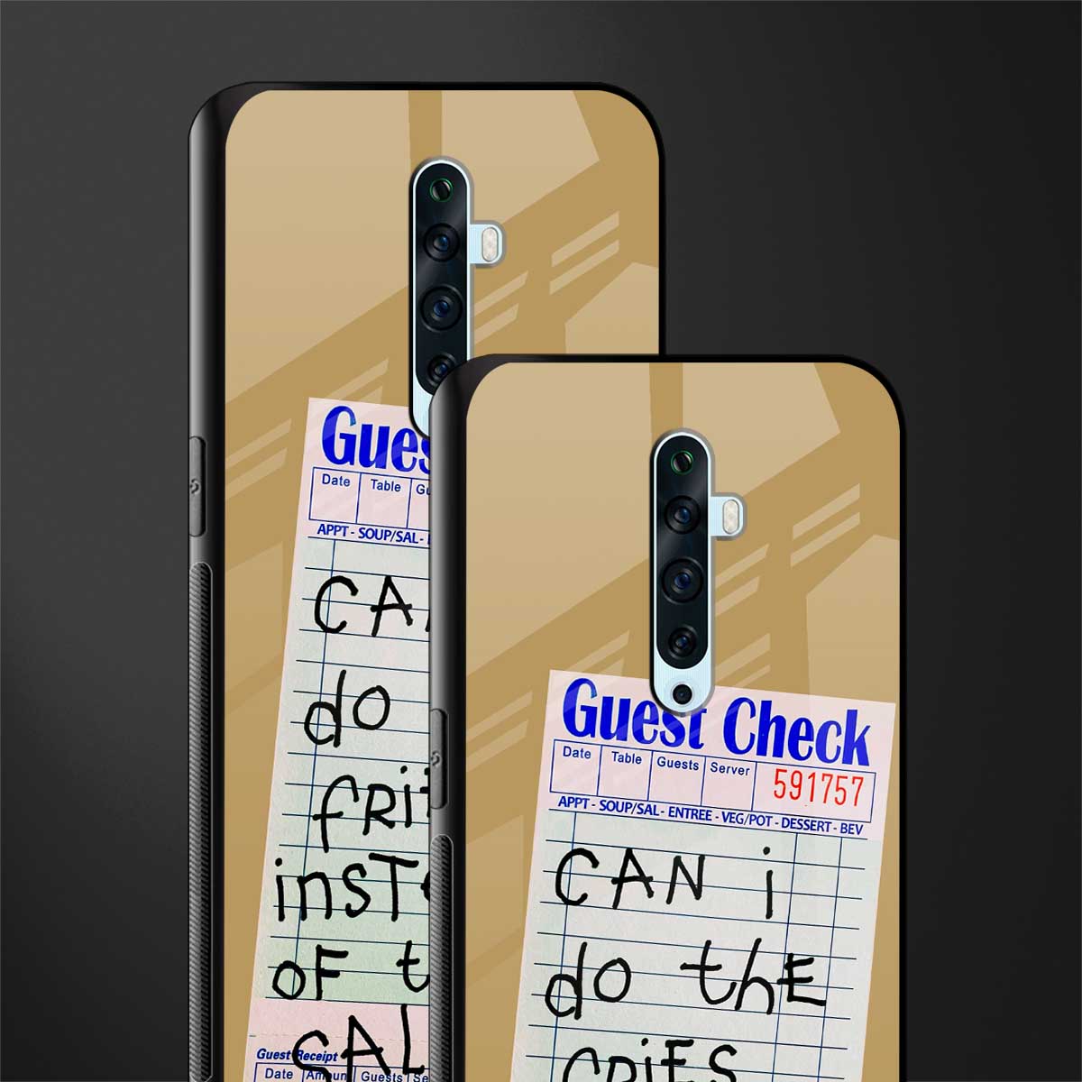 fries over salad glass case for oppo reno 2f image-2