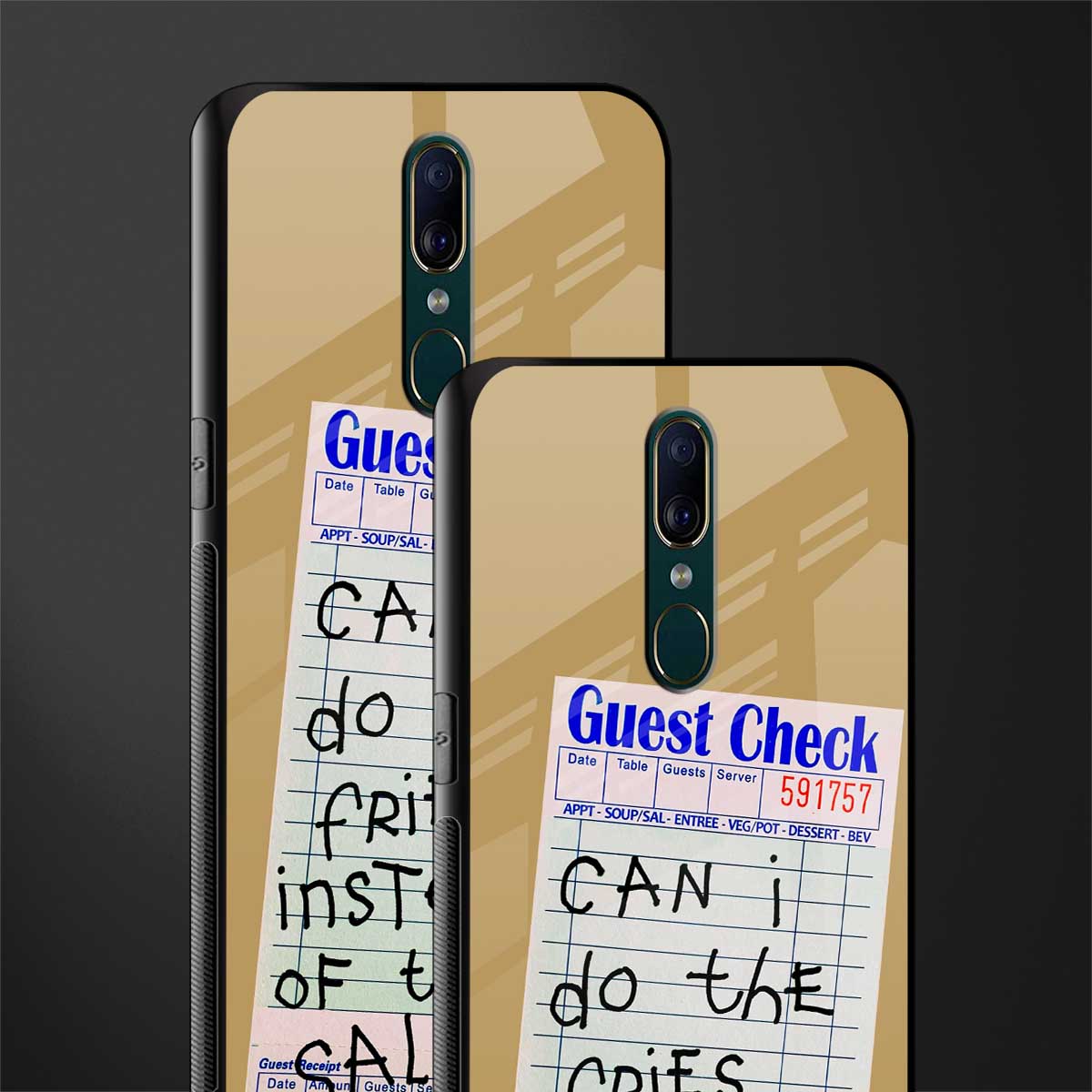 fries over salad glass case for oppo a9 image-2