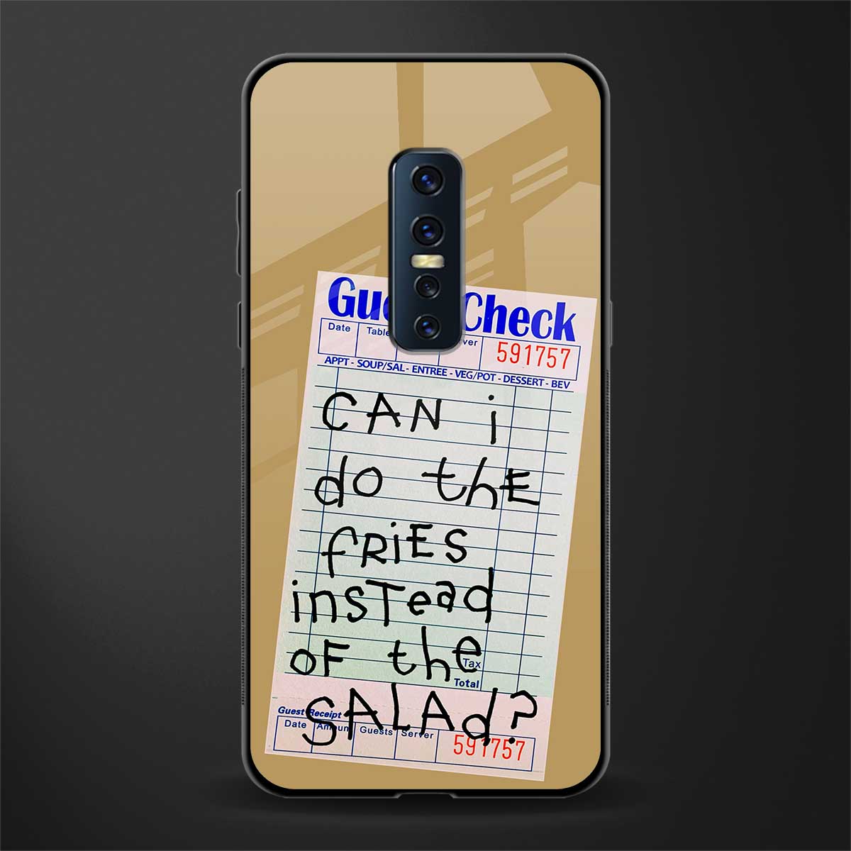 fries over salad glass case for vivo v17 pro image