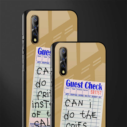 fries over salad glass case for vivo z1x image-2