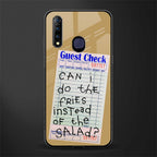 fries over salad glass case for vivo z1 pro image