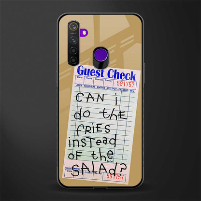 fries over salad glass case for realme 5s image