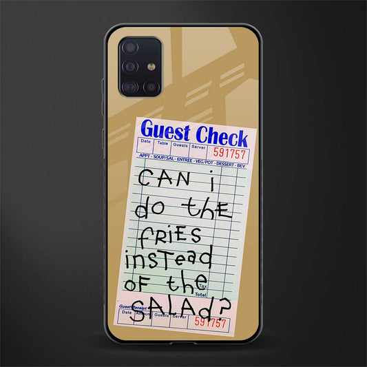 fries over salad glass case for samsung galaxy a71 image