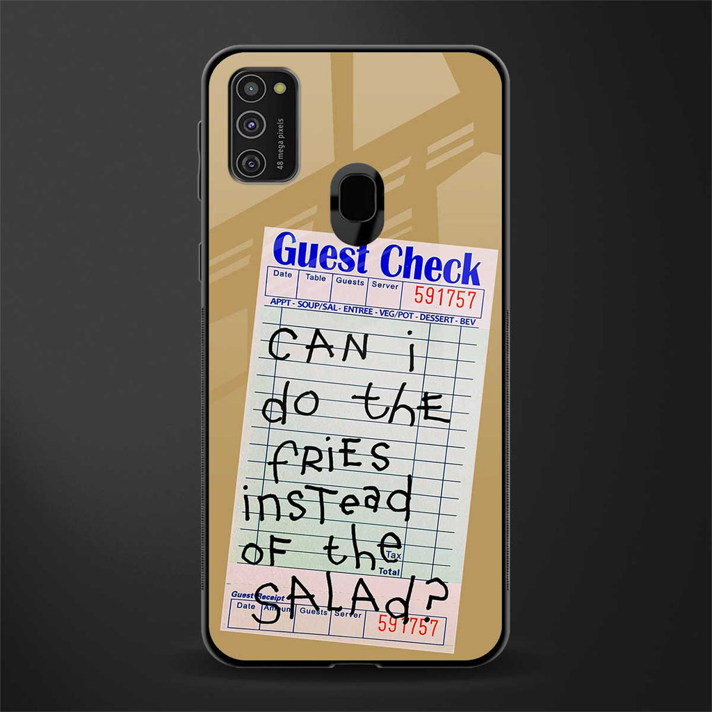 fries over salad glass case for samsung galaxy m30s image