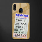 fries over salad glass case for samsung galaxy a20 image