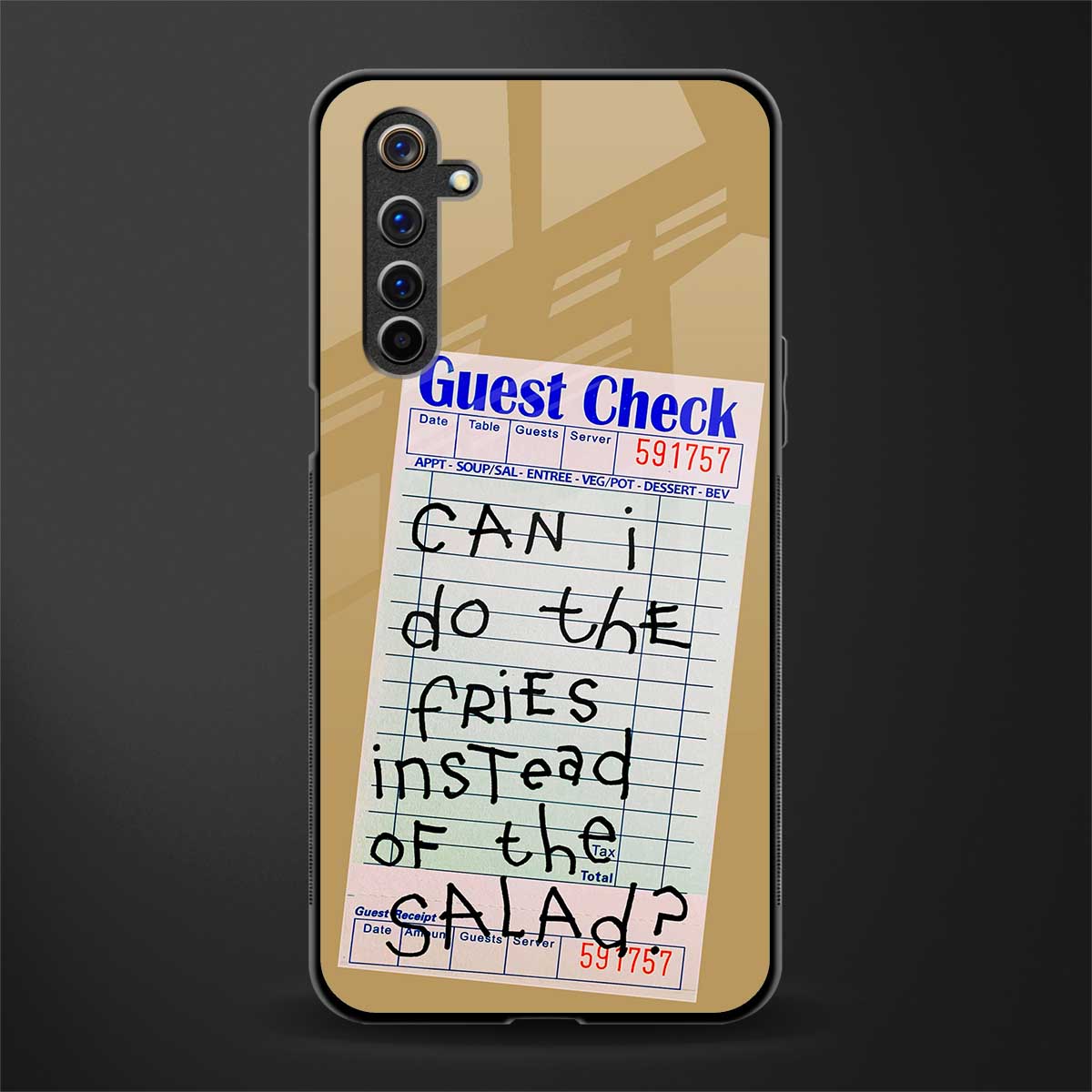 fries over salad glass case for realme 6 pro image