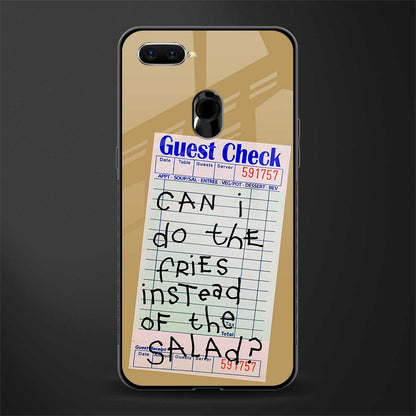 fries over salad glass case for oppo a7 image