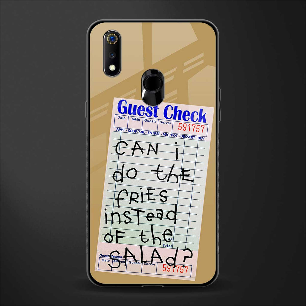 fries over salad glass case for realme 3 pro image