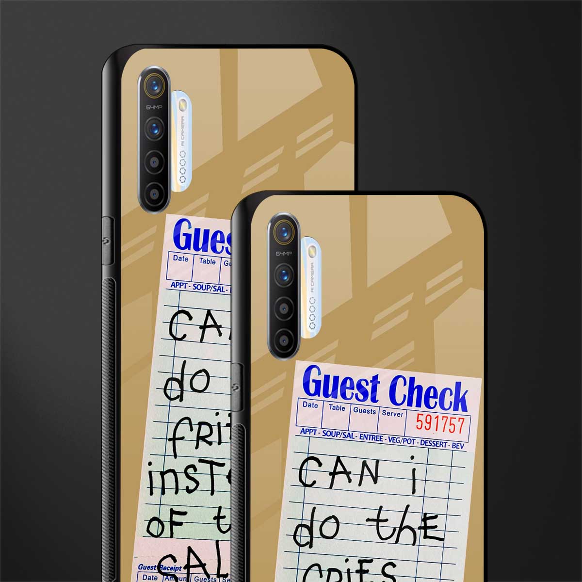 fries over salad glass case for realme xt image-2