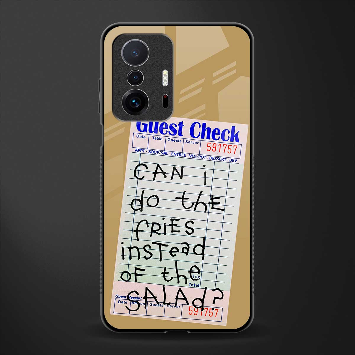 fries over salad glass case for mi 11t pro 5g image