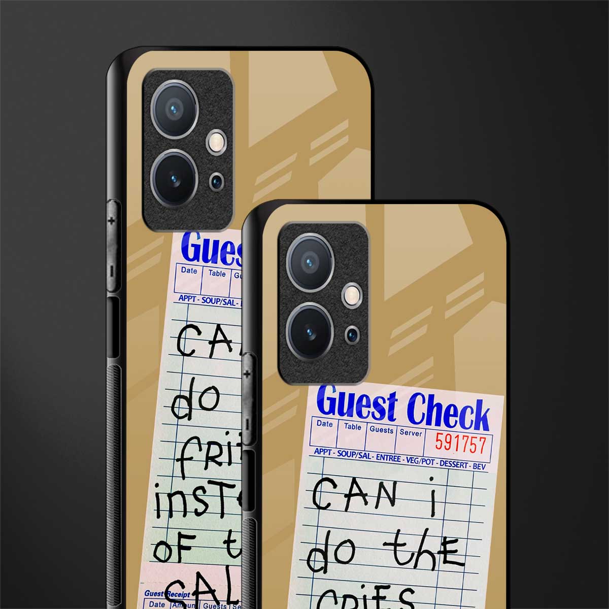 fries over salad glass case for vivo y75 5g image-2