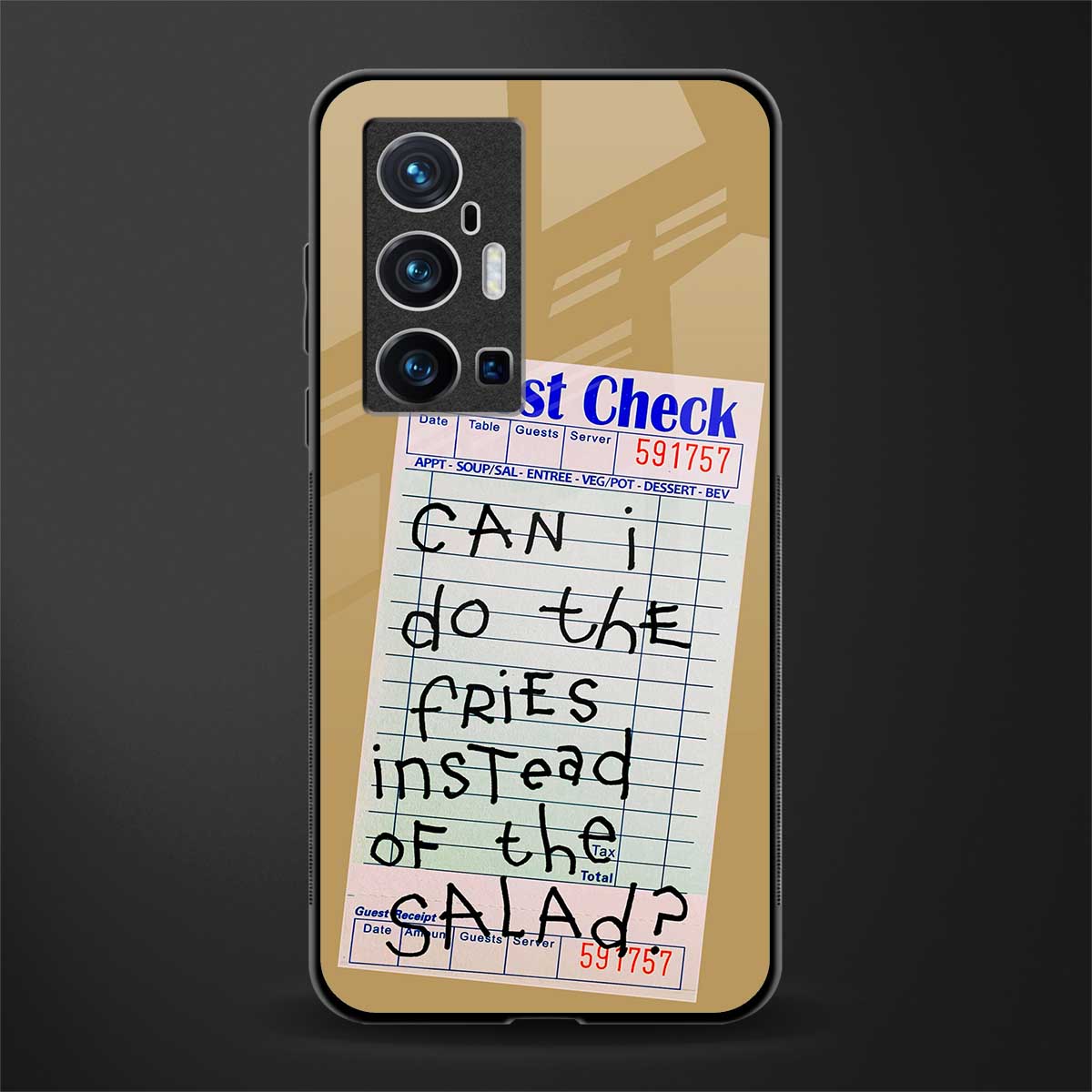 fries over salad glass case for vivo x70 pro plus image