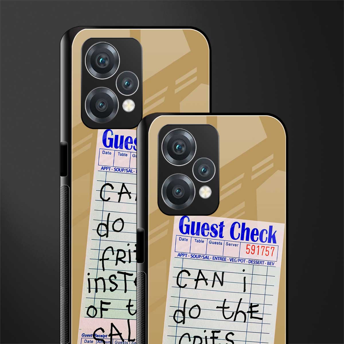 fries over salad back phone cover | glass case for realme 9 pro 5g