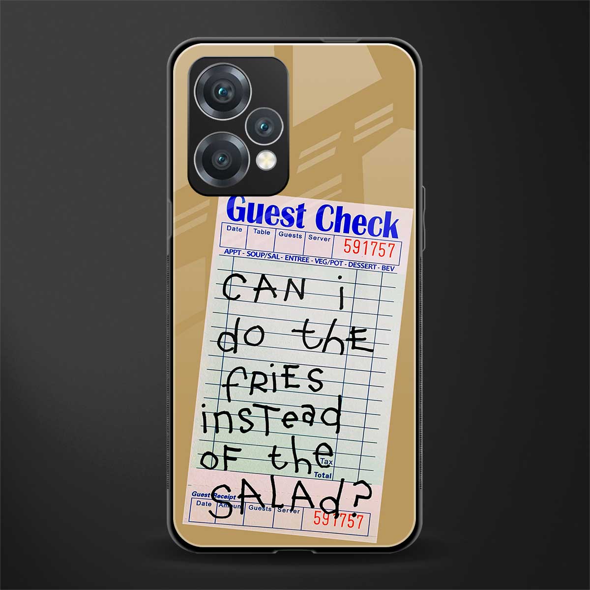 fries over salad back phone cover | glass case for realme 9 pro 5g