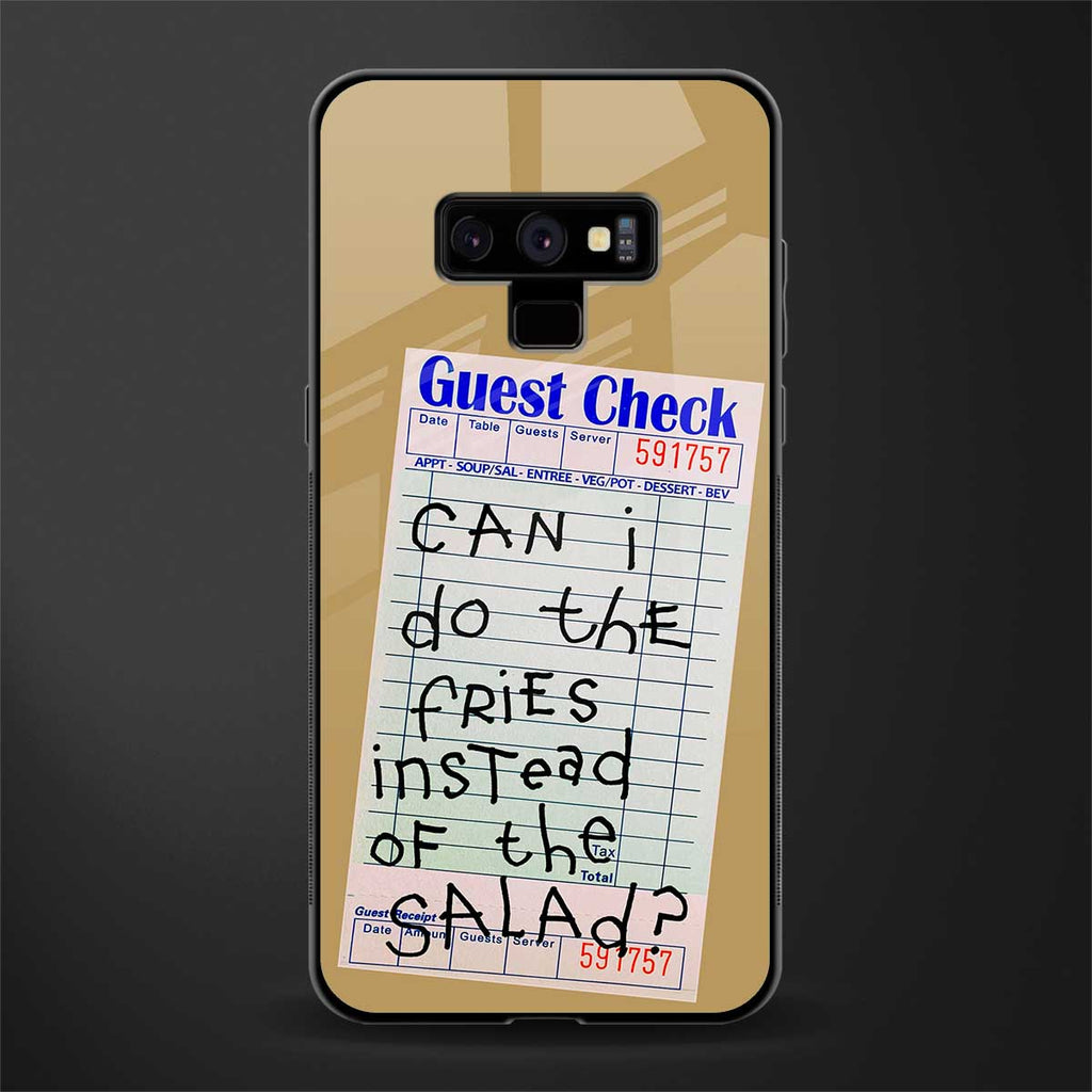 fries over salad glass case for samsung galaxy note 9 image