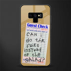 fries over salad glass case for samsung galaxy note 9 image