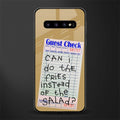 fries over salad glass case for samsung galaxy s10 plus image