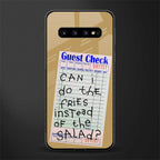 fries over salad glass case for samsung galaxy s10 plus image