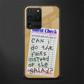 fries over salad glass case for samsung galaxy s20 ultra image